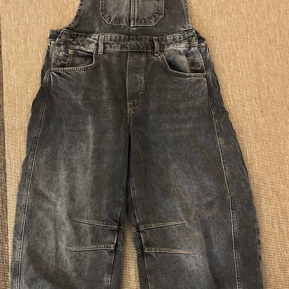 NWOT Free People Charcoal Overalls - Picture 3 of 4